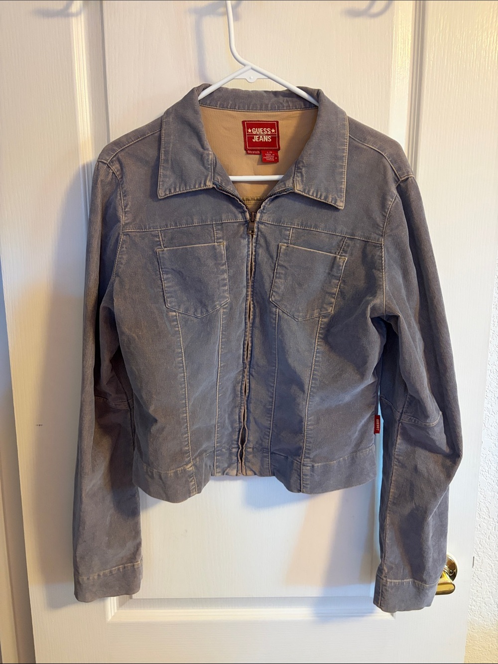 Guess Women's Washed blue with pink Jacket